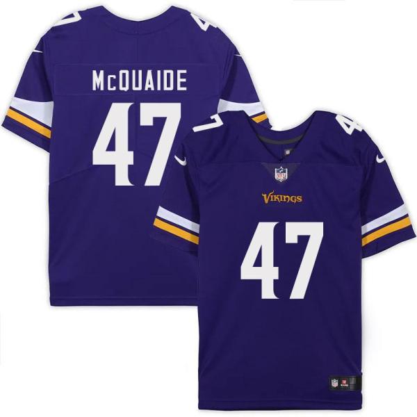 Minnesota Vikings #47 Jake McQuaide Purple Home Jersey