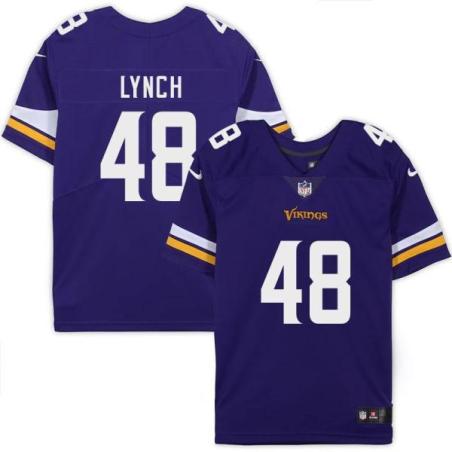 Minnesota Vikings #48 Blake Lynch Purple Home Jersey