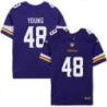 Minnesota Vikings #48 Jim Young Purple Home Jersey