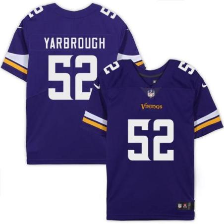 Minnesota Vikings #52 Eddie Yarbrough Purple Home Jersey