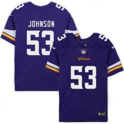 Minnesota Vikings #53 Henry Johnson Purple Home Jersey