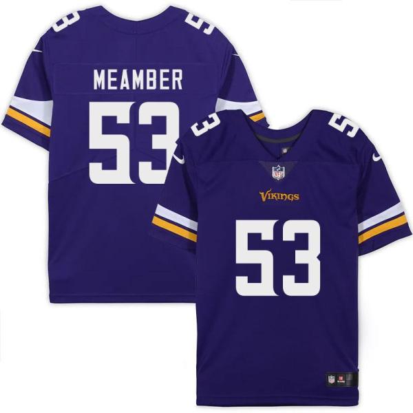 Minnesota Vikings #53 Tim Meamber Purple Home Jersey