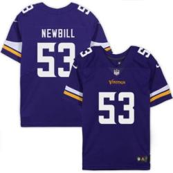 Minnesota Vikings #53 Richard Newbill Purple Home Jersey
