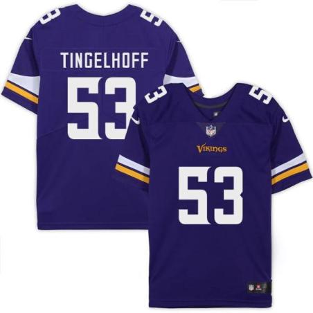 Minnesota Vikings #53 Mick Tingelhoff Purple Home Jersey