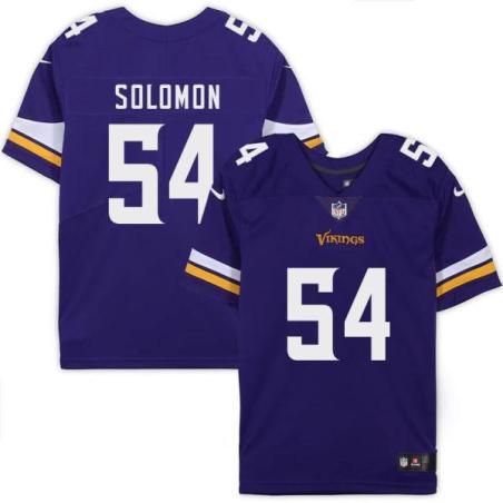 Minnesota Vikings #54 Jesse Solomon Purple Home Jersey