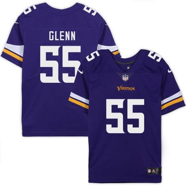 Minnesota Vikings #55 Jason Glenn Purple Home Jersey