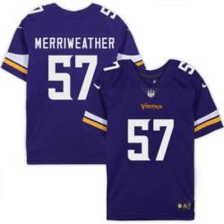 Minnesota Vikings #57 Mike Merriweather Purple Home Jersey