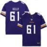 Minnesota Vikings #61 Lewis Kelly Purple Home Jersey