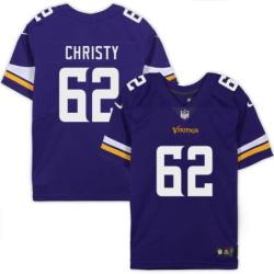 Minnesota Vikings #62 Jeff Christy Purple Home Jersey