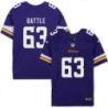 Minnesota Vikings #63 Jim Battle Purple Home Jersey