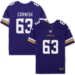 Minnesota Vikings #63 Frank Cornish Purple Home Jersey