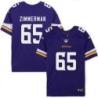 Minnesota Vikings #65 Gary Zimmerman Purple Home Jersey