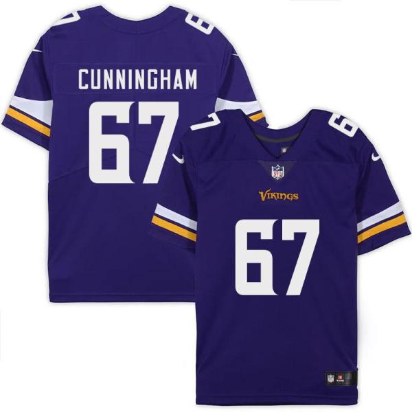 Minnesota Vikings #67 Rick Cunningham Purple Home Jersey