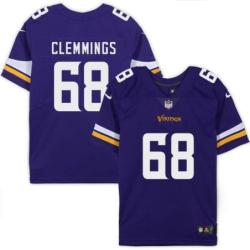 Minnesota Vikings #68 T.J. Clemmings Purple Home Jersey
