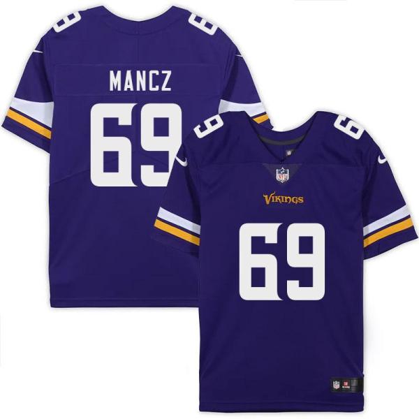 Minnesota Vikings #69 Greg Mancz Purple Home Jersey