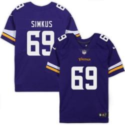 Minnesota Vikings #69 Arnie Simkus Purple Home Jersey