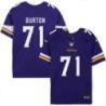 Minnesota Vikings #71 Derek Burton Purple Home Jersey