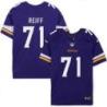 Minnesota Vikings #71 Riley Reiff Purple Home Jersey