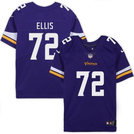 Minnesota Vikings #72 Kenrick Ellis Purple Home Jersey