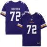 Minnesota Vikings #72 Storm Norton Purple Home Jersey