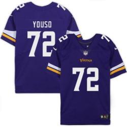Minnesota Vikings #72 Frank Youso Purple Home Jersey