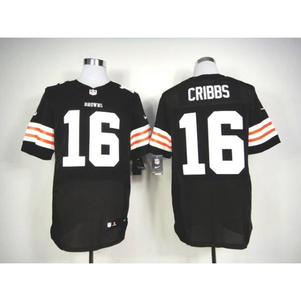 [Elite] Josh Cribbs Football Jersey Cleveland 16 Jersey(Brown)