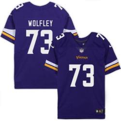Minnesota Vikings #73 Craig Wolfley Purple Home Jersey