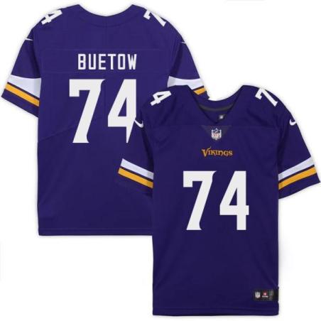 Minnesota Vikings #74 Bart Buetow Purple Home Jersey