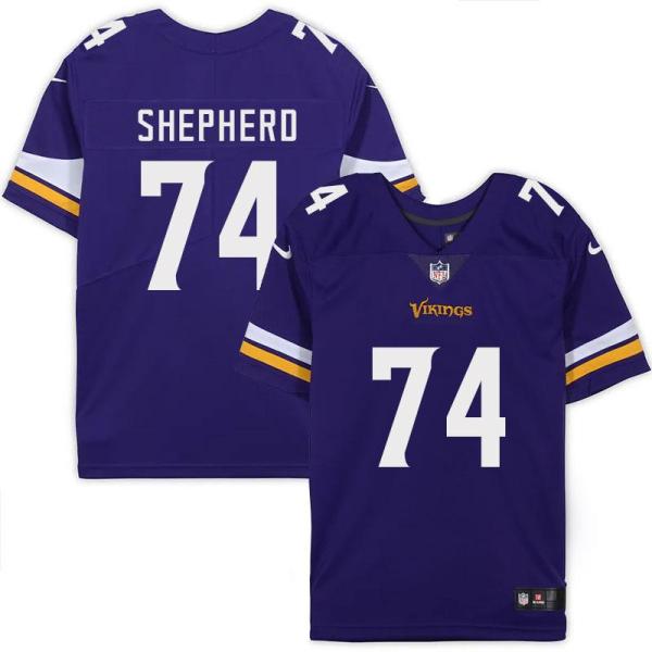 Minnesota Vikings #74 Austin Shepherd Purple Home Jersey