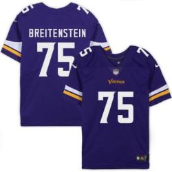 Minnesota Vikings #75 Bob Breitenstein Purple Home Jersey