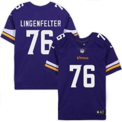 Minnesota Vikings #76 Bob Lingenfelter Purple Home Jersey