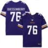 Minnesota Vikings #76 David Quessenberry Purple Home Jersey