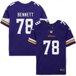 Minnesota Vikings #78 Barry Bennett Purple Home Jersey