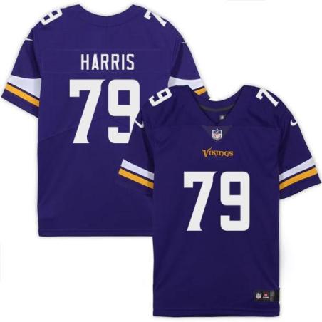 Minnesota Vikings #79 Mike Harris Purple Home Jersey