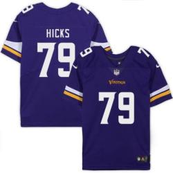 Minnesota Vikings #79 Artis Hicks Purple Home Jersey