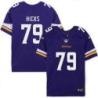 Minnesota Vikings #79 Artis Hicks Purple Home Jersey