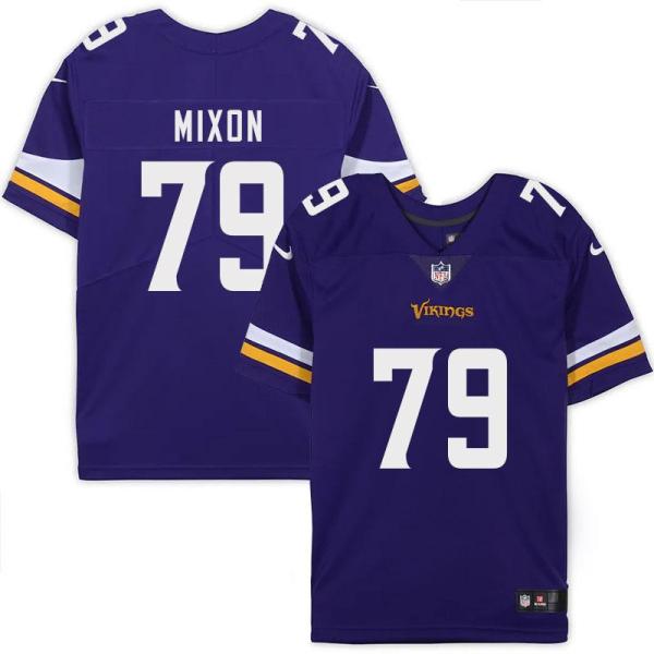 Minnesota Vikings #79 Kenny Mixon Purple Home Jersey