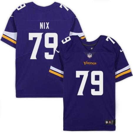 Minnesota Vikings #79 Roosevelt Nix Purple Home Jersey
