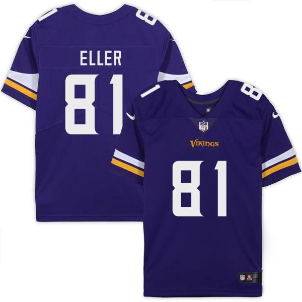 Minnesota Vikings #81 Carl Eller Purple Home Jersey