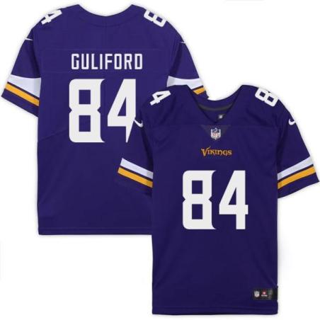 Minnesota Vikings #84 Eric Guliford Purple Home Jersey