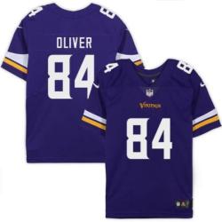 Minnesota Vikings #84 Josh Oliver Purple Home Jersey