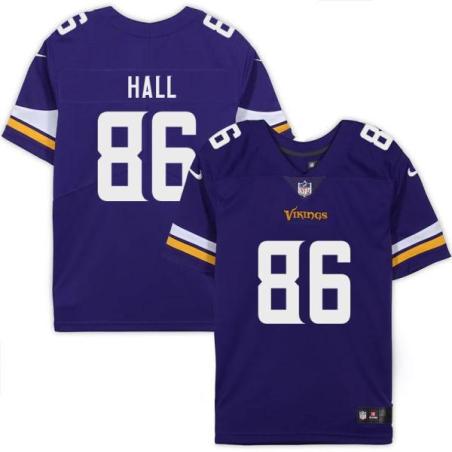 Minnesota Vikings #86 Tom Hall Purple Home Jersey