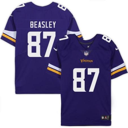 Minnesota Vikings #87 John Beasley Purple Home Jersey