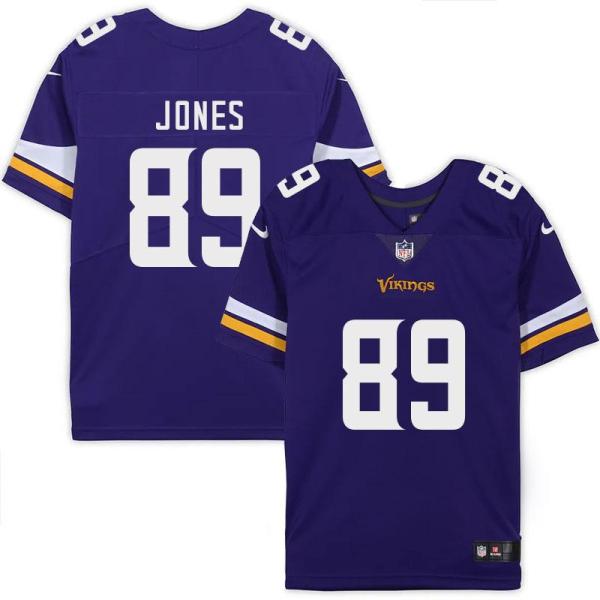 Minnesota Vikings #89 Mike Jones Purple Home Jersey