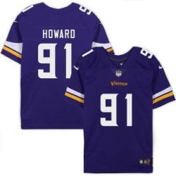 Minnesota Vikings #91 Willie Howard Purple Home Jersey