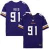 Minnesota Vikings #91 D'Aundre Reed Purple Home Jersey