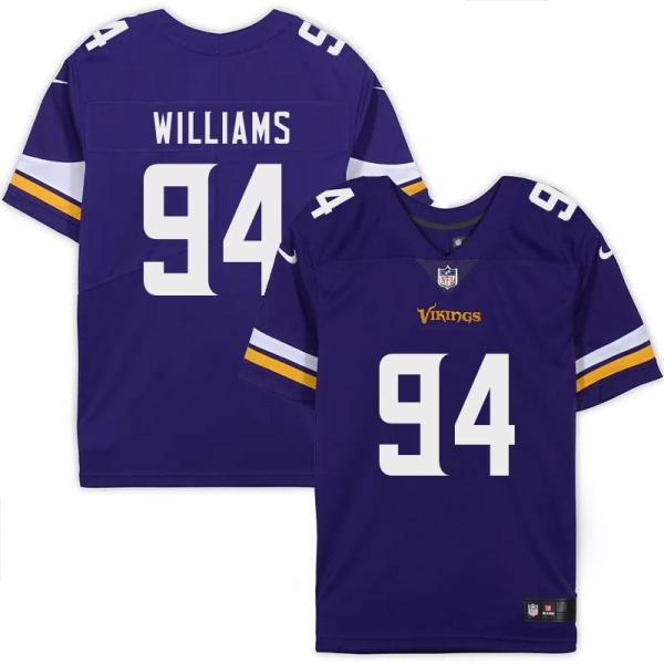 Minnesota Vikings #94 Tony Williams Purple Home Jersey