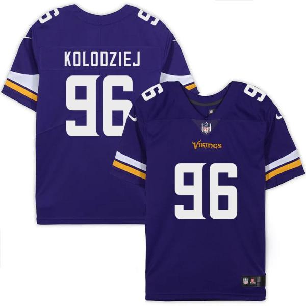 Minnesota Vikings #96 Ross Kolodziej Purple Home Jersey