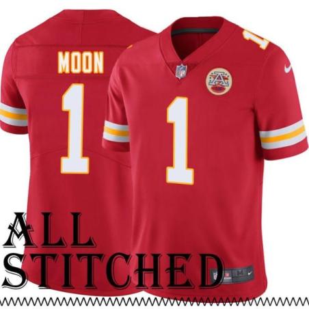 Red Home Warren Moon Kansas City Chiefs Jersey #1
