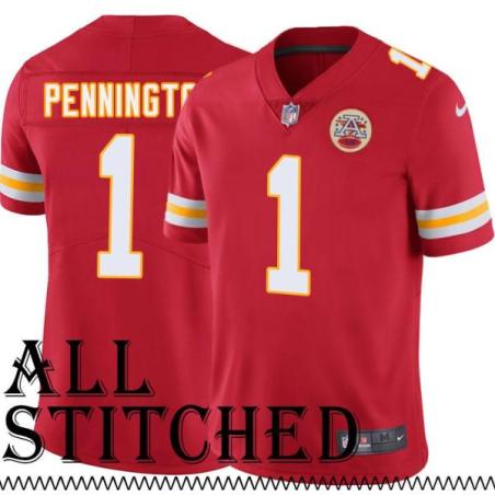 Red Home Tom Pennington Kansas City Chiefs Jersey #1